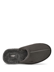 UGG Grey Faux Fur Lined Scuff Slippers - Image 5 of 6