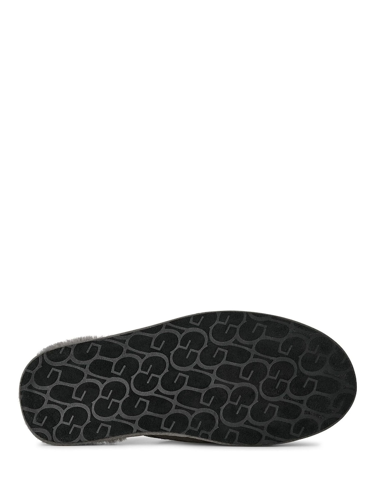 UGG Grey Faux Fur Lined Scuff Slippers - Image 6 of 6