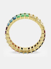 Swarovski White Baguette Cut Multicolored Gold-Tone Plated Matrix Ring - Image 2 of 6