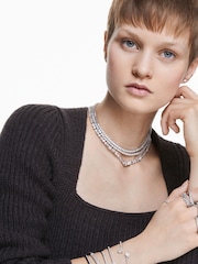 Swarovski White Drop Cut Rhodium Plated Vittore Ring - Image 6 of 9