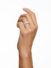 Swarovski White Drop Cut Rhodium Plated Vittore Ring - Image 7 of 9