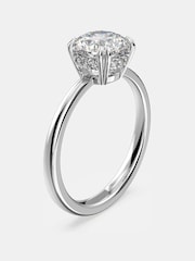 Swarovski White Round Cut Rhodium Plated Constella Cocktail Ring - Image 4 of 4