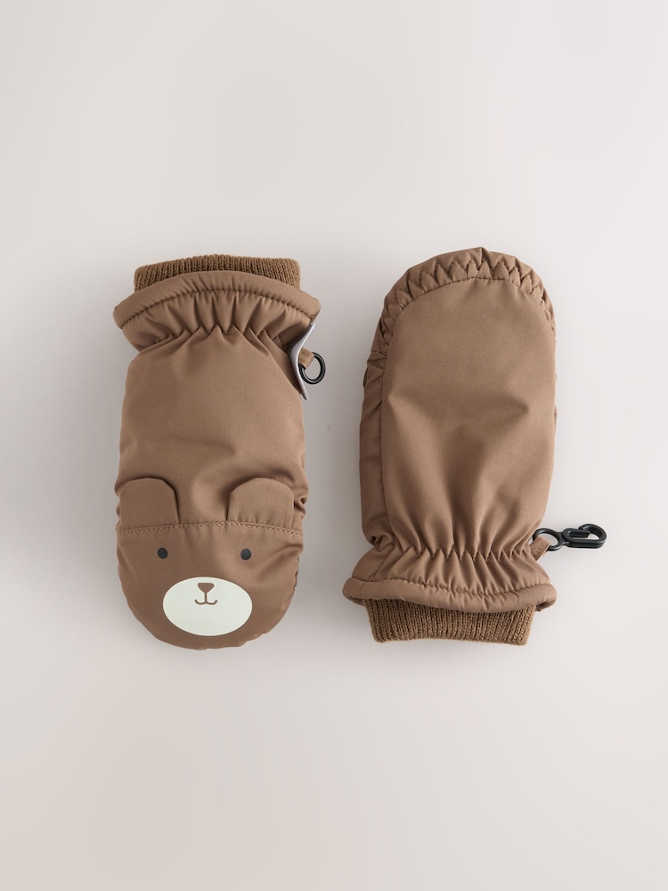 Brown Bear Ski Mittens Gloves (3mths-6yrs) - Image 1 of 3