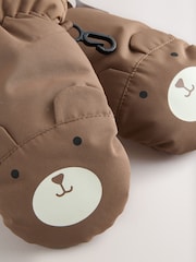 Brown Bear Ski Mittens Gloves (3mths-6yrs) - Image 2 of 3