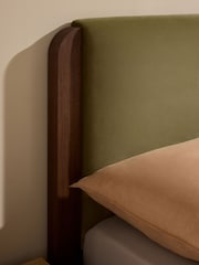 MADE.COM Velvet Fern Green Ottoman Storage Bed Evander - Image 2 of 5