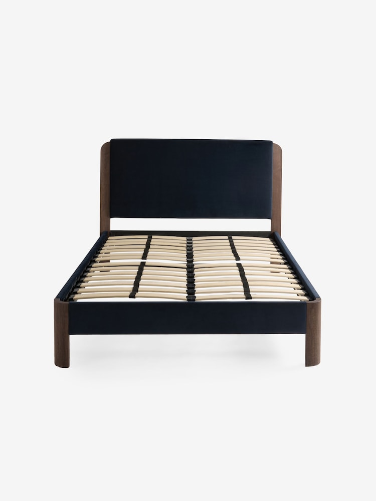 MADE.COM Velvet Dark Midnight Blue Evander Bed Bed - Image 5 of 5 MADE.COM Velvet Dark Midnight Blue Evander Bed Bed - Image 5 of 5