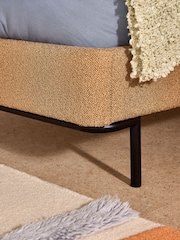 MADE.COM Soft Touch Boucle Caramel Bed Harlow - Image 3 of 3