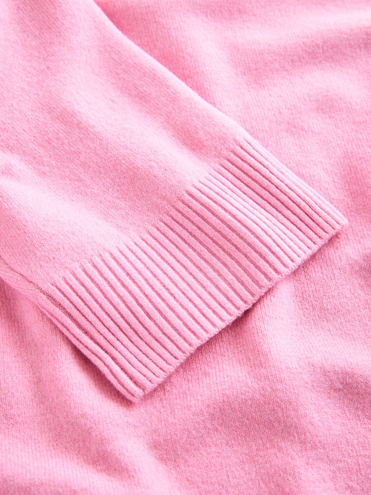 Pink Super Soft Short Sleeve Knitted Top - Image 9 of 9