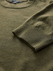 Khaki Green Super Soft Short Sleeve Knitted Top - Image 7 of 8