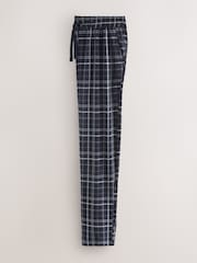 Black Small Check Long Sleeve 100% Cotton Pyjamas Set - Image 4 of 6
