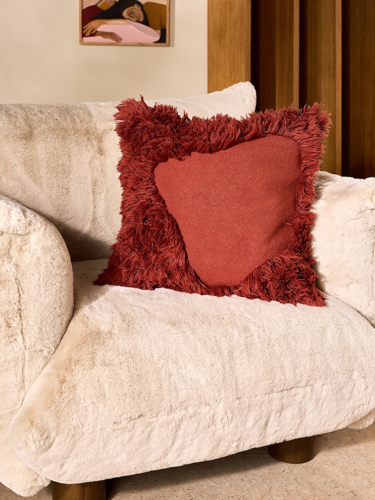 MADE.COM Rust Nera Tufted Cushion - Image 1 of 4 MADE.COM Rust Nera Tufted Cushion - Image 1 of 4