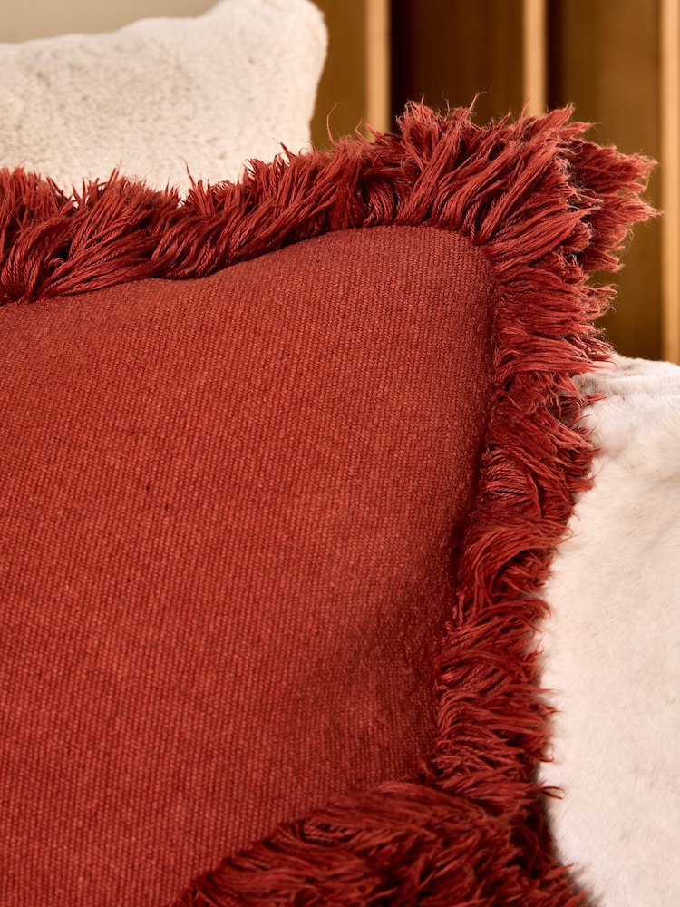 MADE.COM Rust Nera Tufted Cushion - Image 2 of 4 MADE.COM Rust Nera Tufted Cushion - Image 2 of 4