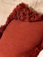 MADE.COM Rust Nera Tufted Cushion - Image 3 of 4