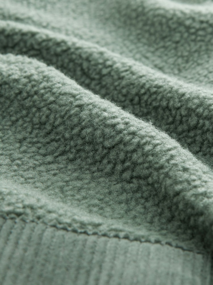 Khaki Green Fleece Shacket - Image 4 of 4 Khaki Green Fleece Shacket - Image 4 of 4