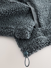 Grey Borg Cropped Half Zip Fleece - Image 9 of 9