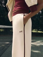 Ecru/Berry Colourblock Wide Leg Joggers - Image 5 of 9