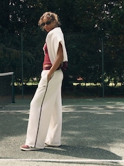 Ecru/BerryColourblock Self. Sweatshirt - Image 2 of 10