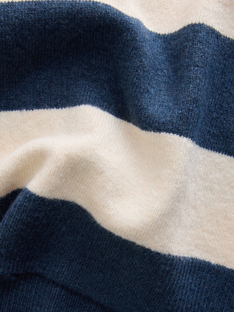 self. Navy Stripe Knit Jumper - Image 10 of 10