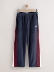 self. Berry/Navy Wide Leg Fleece Joggers - Image 6 of 8