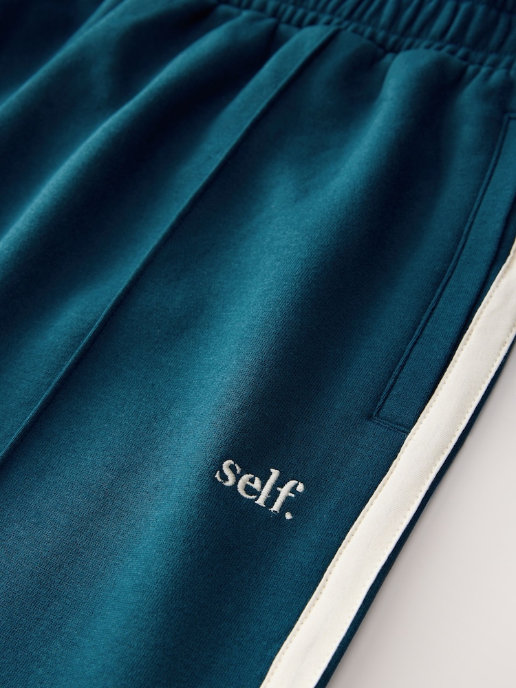 Teal Blue Wide Leg Joggers - Image 2 of 3
