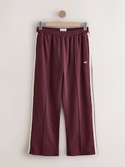 Berry Red Wide Leg Joggers - Image 7 of 9