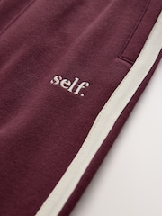Berry Red Wide Leg Joggers - Image 8 of 9