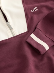 Vermelho Borgonha - Sweatshirtcom zíper meio - Imagem 3 de 3