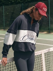 self. Embroidered Half Zip Sweatshirt - Bild 1 von 10