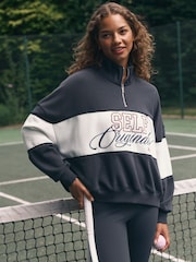 self. Embroidered Half Zip Sweatshirt - Bild 2 von 10