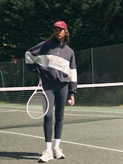 self. Embroidered Half Zip Sweatshirt - Bild 3 von 10