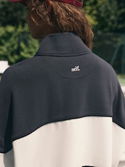self. Embroidered Half Zip Sweatshirt - Bild 6 von 10