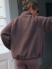self. Brown Borg Popper Neck Jumper - Image 1 of 10