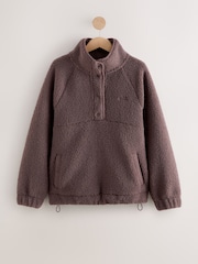 self. Brown Borg Popper Neck Jumper - Image 7 of 10