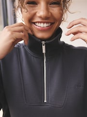 Azul - self. Half Zip Modal Sweatshirt - Imagem 4 de 9