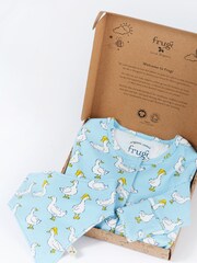 Frugi Blue Easter Duck Print 2 Part Gift Set - Image 2 of 4