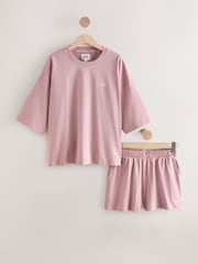 Pink Self. Shorts And T-Shirt Pyjamas Set - Image 1 of 3