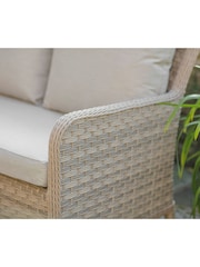 Bramblecrest Willow Patagonia Rattan Garden Square Sofa with 4 Seater Adjustable Casual Dining Table and 2 Benches - Image 2 of 4