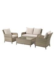 Bramblecrest Willow Patagonia Garden 2 Seat Sofa with 2 Armchairs and Rectangle Coffee Table - Image 5 of 6