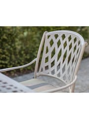 Bramblecrest Stone Rome Garden Square Table with 4 Armchairs and Seat Square Cushions - Image 3 of 4
