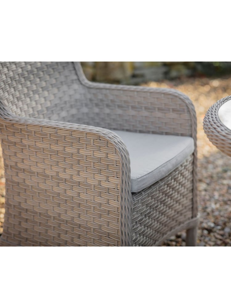Bramblecrest Willow Patagonia Garden Bistro Rattan Table with 2 Armchairs - Image 3 of 3
