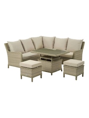 Bramblecrest Willow Patagonia Garden Square Sofa with Adjustable 6 Seater Casual Dining Table and 2 Benches - Image 5 of 6