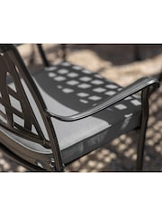 Bramblecrest Black Rome Garden Rectangular Table with 6 Armchairs and Seat Cushions - Image 4 of 5