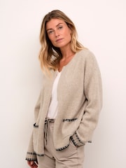 Cream Cronie Knit Brown Cardigan - Image 1 of 6