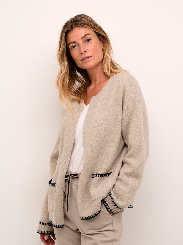 Cream Cronie Knit Brown Cardigan - Image 1 of 6