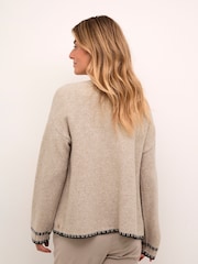 Cream Cronie Knit Brown Cardigan - Image 2 of 6