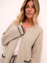 Cream Cronie Knit Brown Cardigan - Image 4 of 6