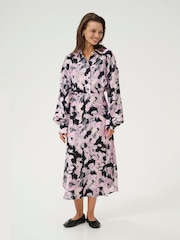 Kaffe KAvictoria Long Sleeve Black Shirt Dress - Image 1 of 5