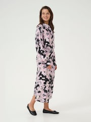 Kaffe KAvictoria Long Sleeve Black Shirt Dress - Image 2 of 5