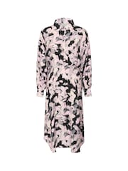 Kaffe KAvictoria Long Sleeve Black Shirt Dress - Image 5 of 5