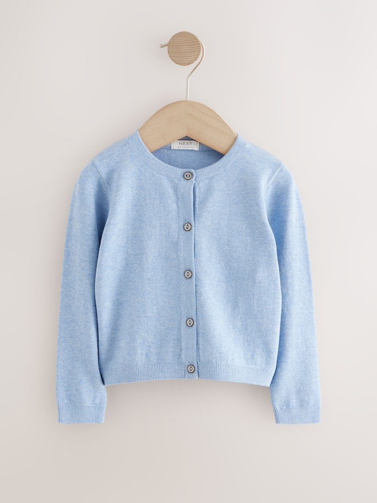 Blue Marl Cardigan (3mths-10yrs) - Image 1 of 4